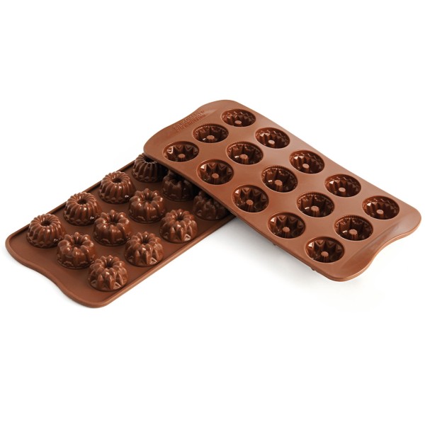 Силіконова форма для шоколаду фантазія 28,5х15 мм, Silikomart (Італія)