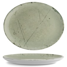 Блюдо овальное 28x22 см серия Isabelle декор Stone Green ISC3028-K0010