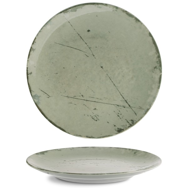 Тарелка круглая 21 см серия Isabelle декор Stone Green ISC2121-K0010