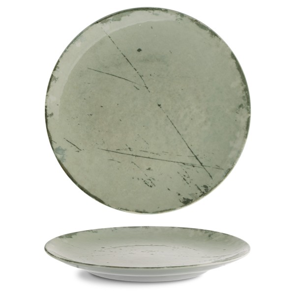 Тарілка кругла 24 см серія Isabelle декор Stone Green ISC2124-K0010