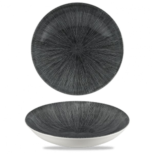 Тарелка глубокая 24,8 см, серия Agano Black